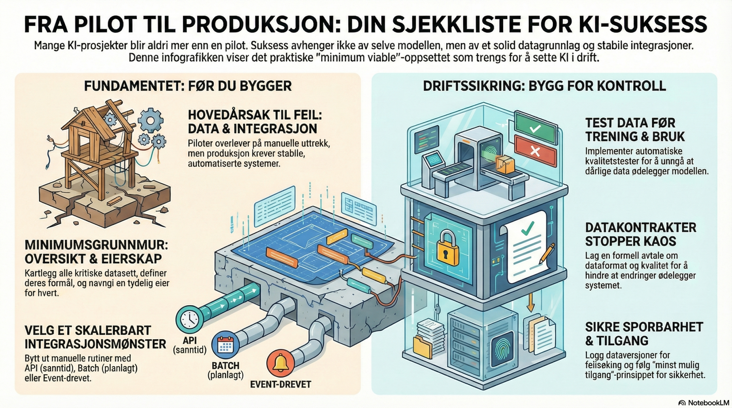 Datagrunnlag og integrasjon: minimum som trengs for å sette